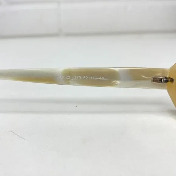 Anna Greco Tan Full Rim Italian Designer NWOT Eyeglasses Womens H2652